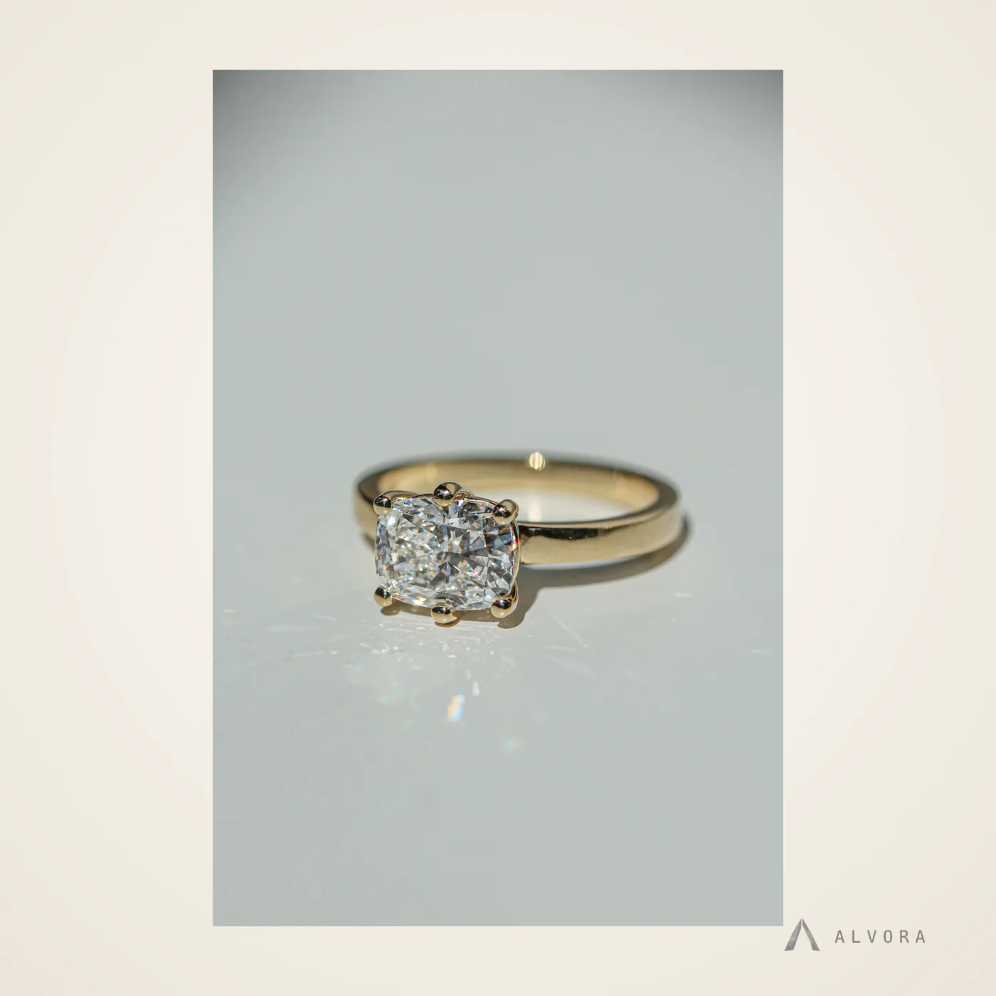 Anneliese Cushion East-West, cushion east-west lab-grown diamond engagement ring
