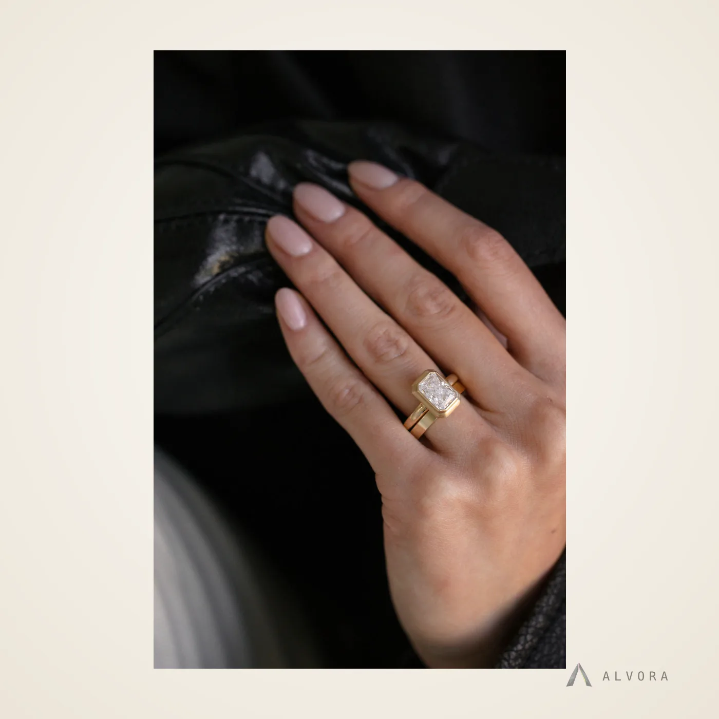 Belinda Radiant Solitaire, radiant solitaire lab-grown diamond engagement ring