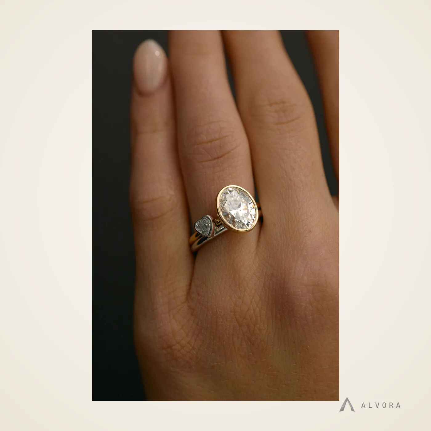 Elspeth Solitaire, solitaire lab-grown diamond engagement ring