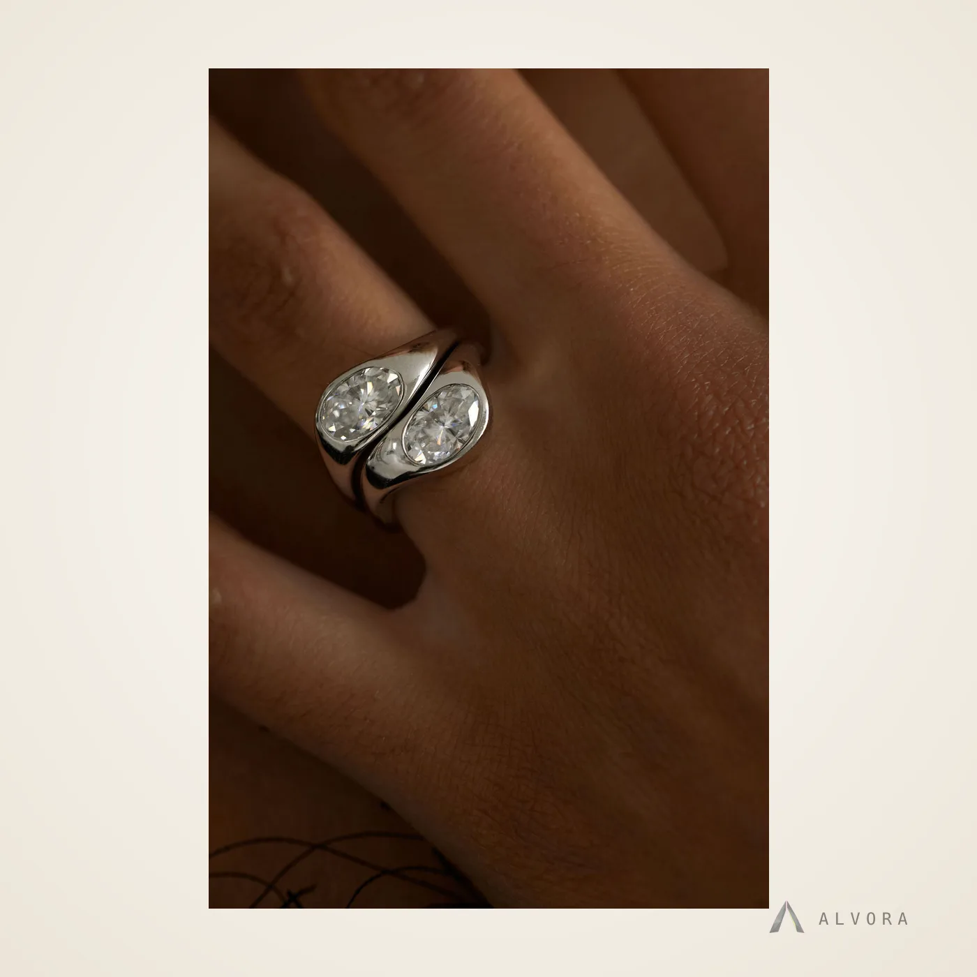 Minerva Solitaire, solitaire lab-grown diamond engagement ring