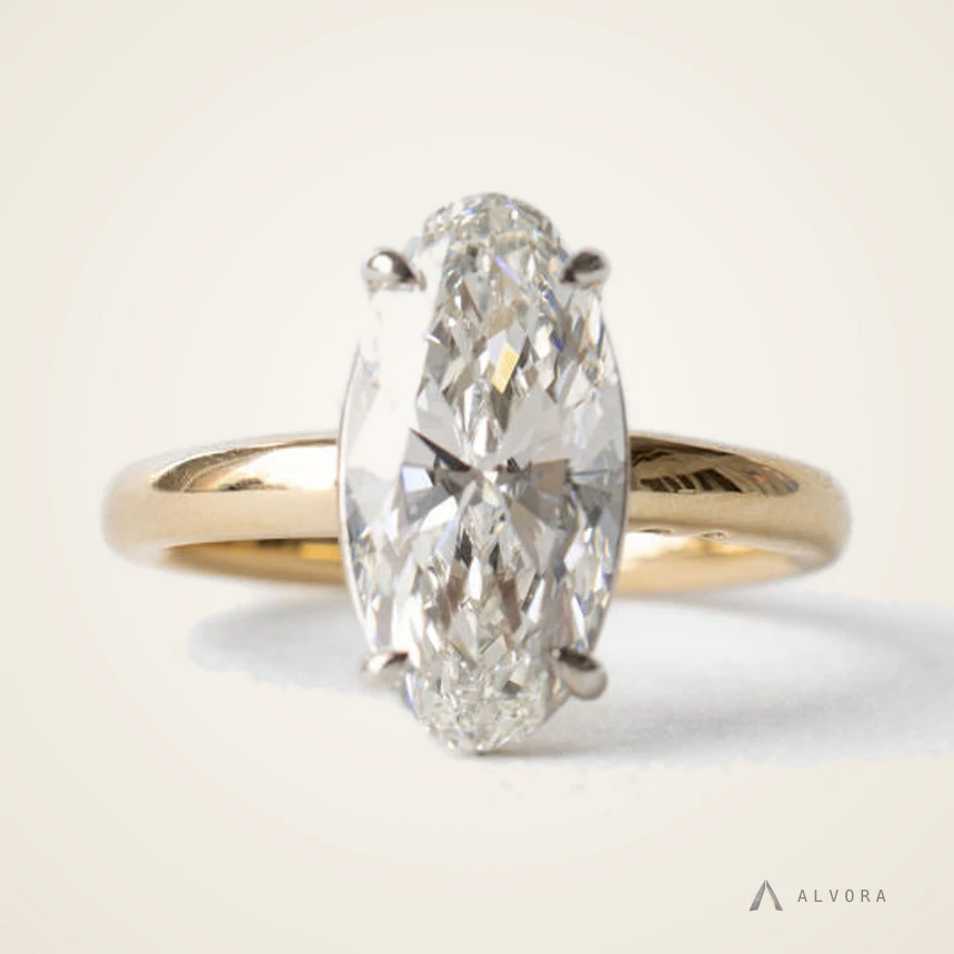 Theodosia Solitaire, solitaire lab-grown diamond engagement ring