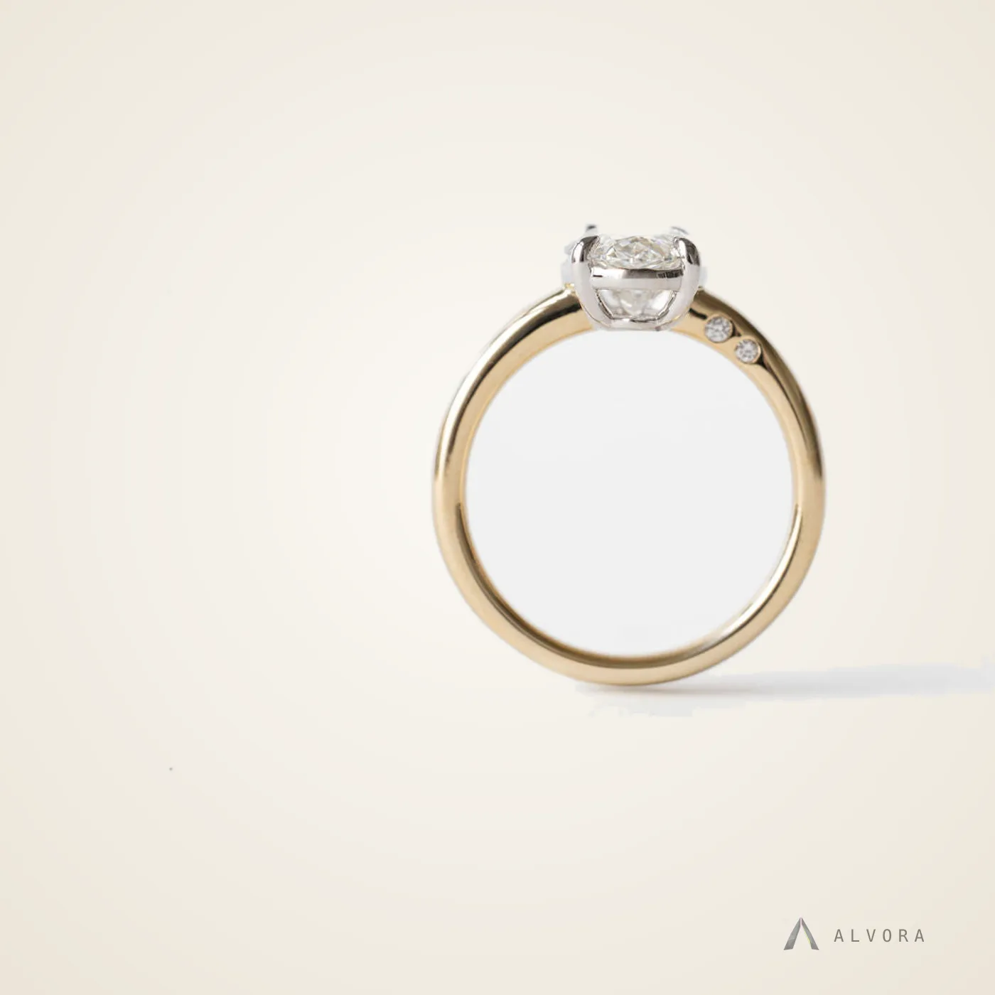 Theodosia Solitaire, solitaire lab-grown diamond engagement ring