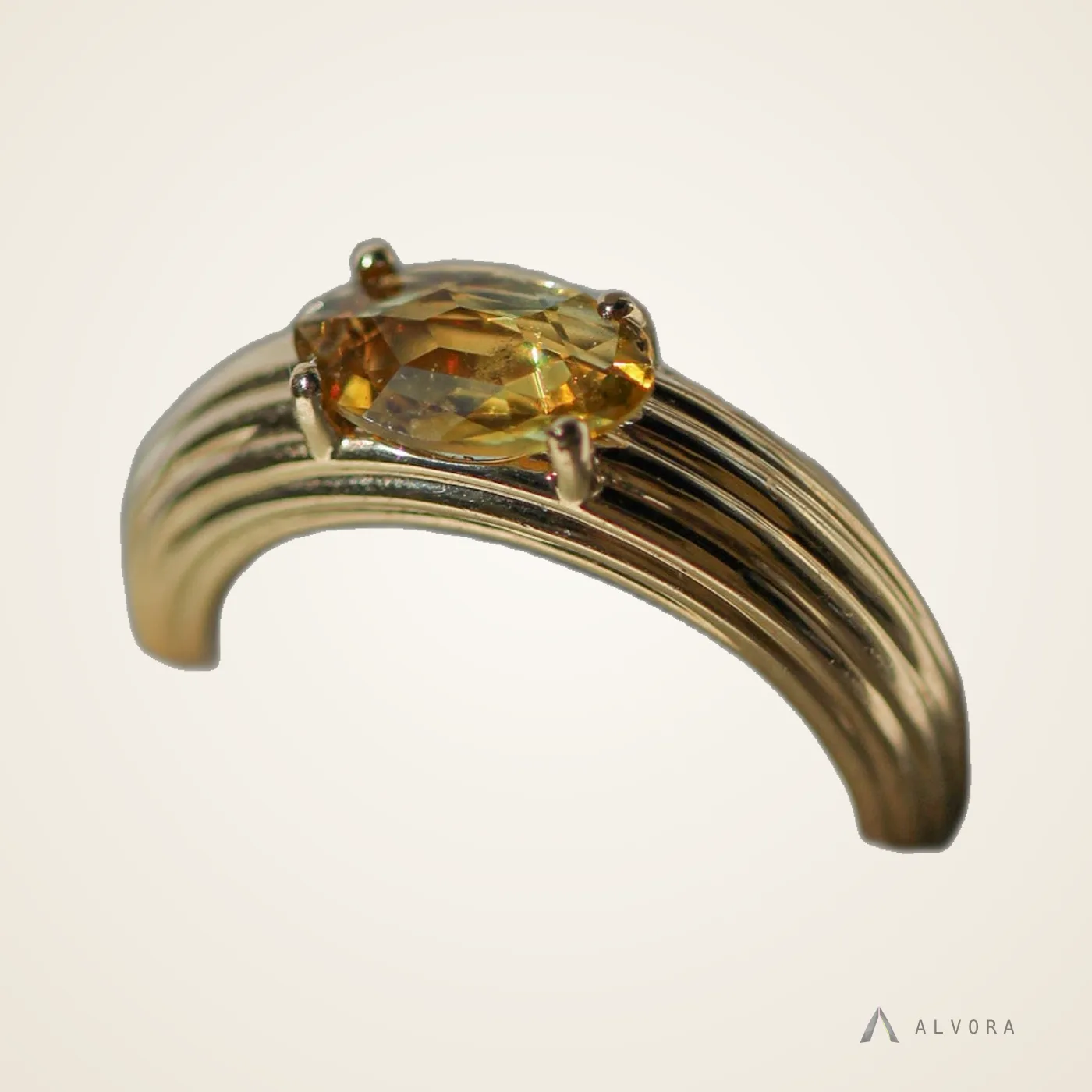 Tessaly Yellow Solitaire, solitaire lab-grown diamond engagement ring