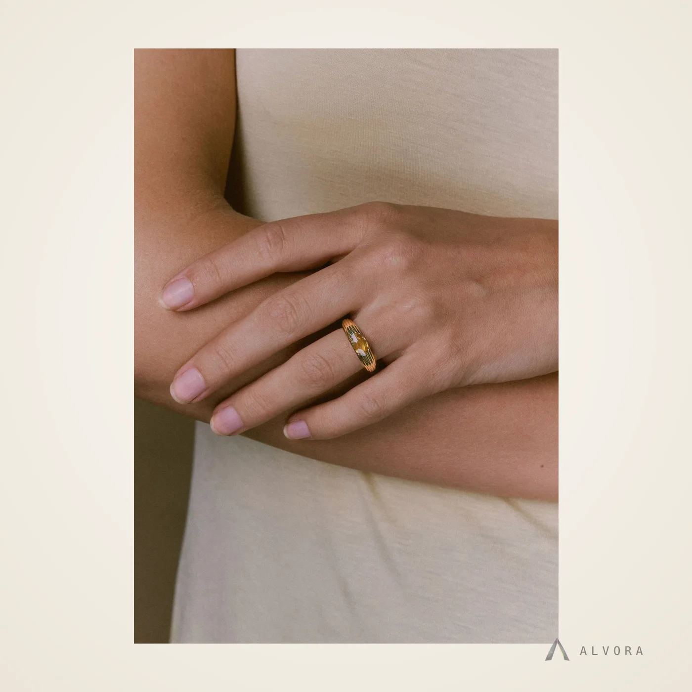 Tessaly Yellow Solitaire, solitaire lab-grown diamond engagement ring