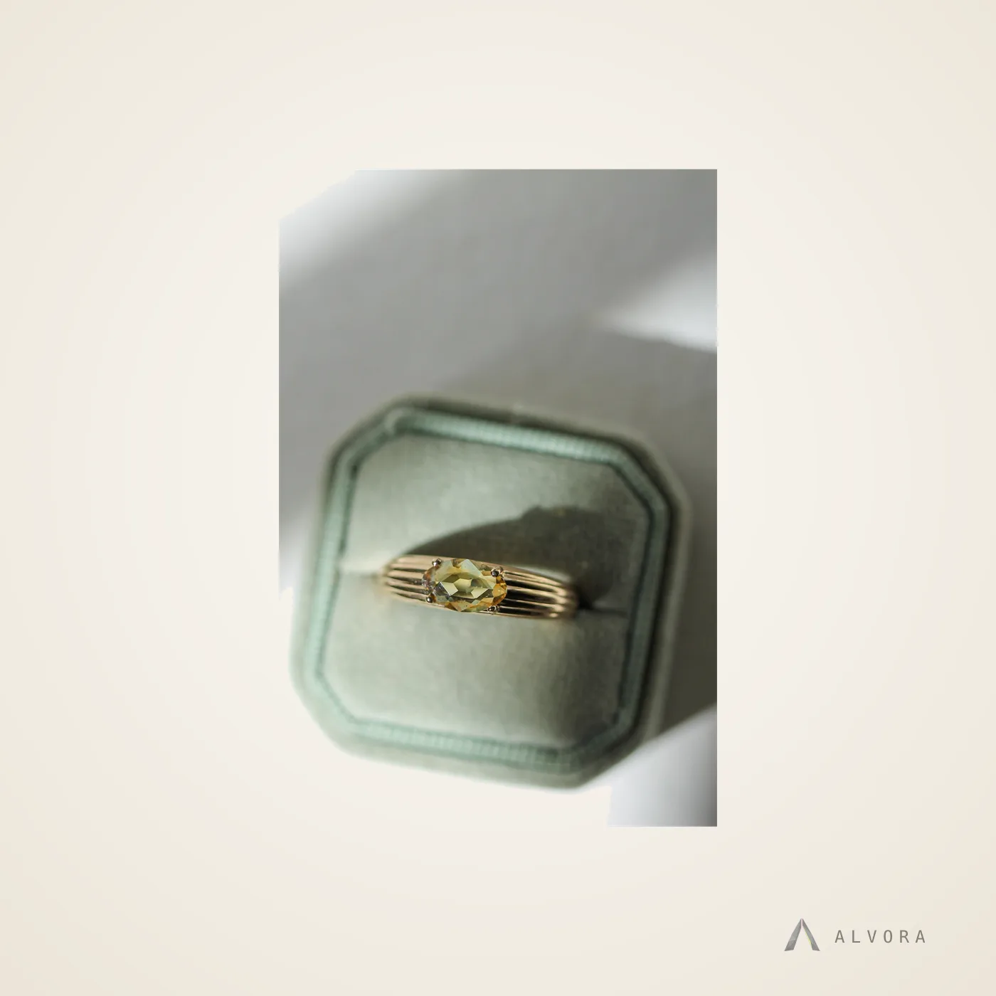 Tessaly Yellow Solitaire, solitaire lab-grown diamond engagement ring